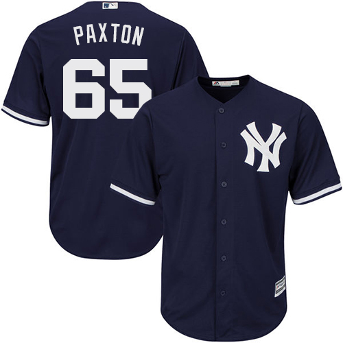 Yankees #65 James Paxton Navy Blue New Cool Base Stitched Youth MLB Jersey